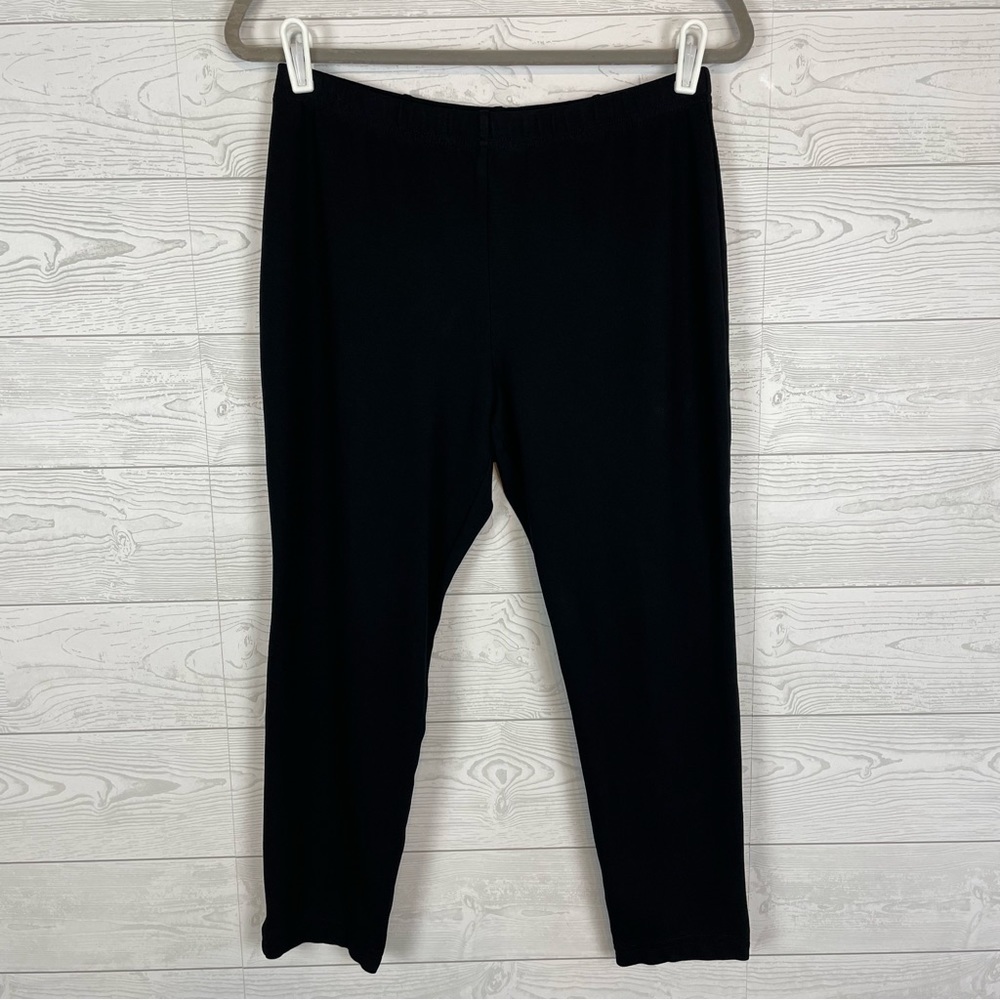 St. John Collection Black Knit Capri Leggings Size Medium